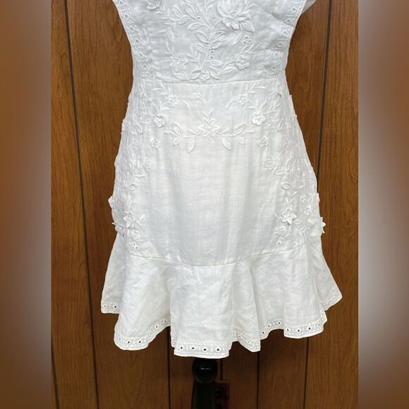 Veronica Beard Kerison Embroidered Minidress szie 8 - Picture 8 of 14
